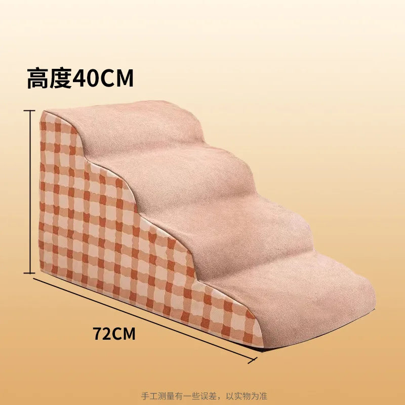 Dogs Cats 2/3/4 Step Dog Stair Cat Pet Ramp Ladder Washable Non Slip Removable Memory Foam Pet Stair Dog Ramp Multi Scene Available