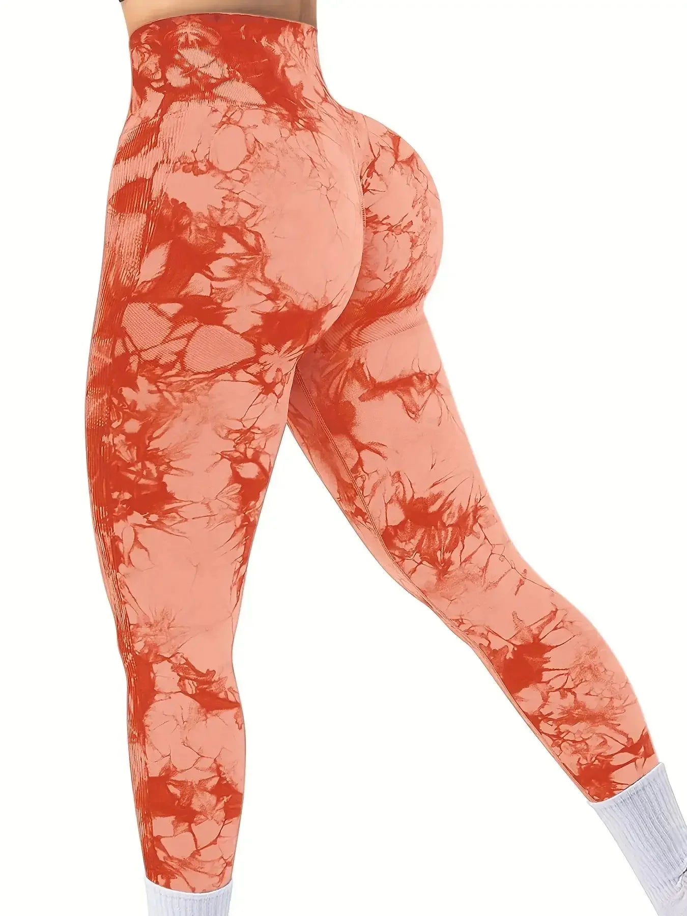 NEW Arrivals S(45-55KG0- XL(75-95KG) 9 Colors Women's Tie-Dye Seamless Peach Butt High Waist Butt Pants Stretch Fitness Yoga Pants Outdoor Running Leggings Ladies Sports Clothing Supplies