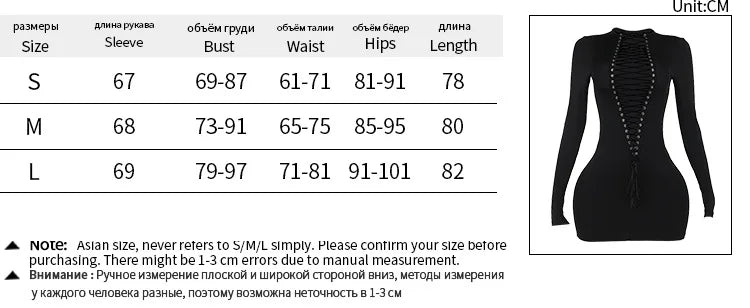 NEW Sexy Hollow Shirring Luxury Dress Women Hipster Full Sleeve Coquette Midnight Party Clubwear Stretch Skinny Mini Bodycon Evening Party Outfit Girls Ladies Sexy Fashion Clothing Supplies