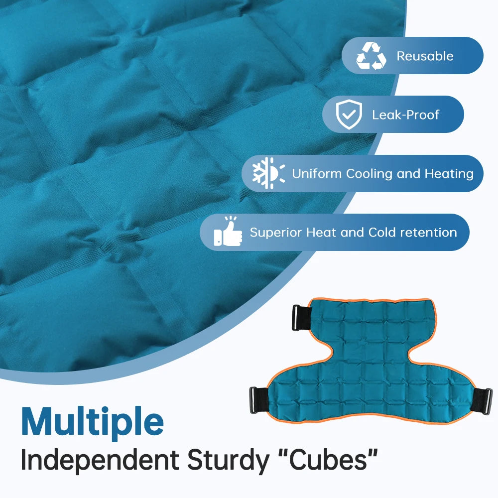 2 PCS Set Reusable Big Ice Pack Cold Hot Compress Self-Absorbing Water Knee And Shoulder Wrap Ice Therapy Sports Injuries Pain Relief Treatment  Shoulder Brace Knee Pads Health Care Supplies