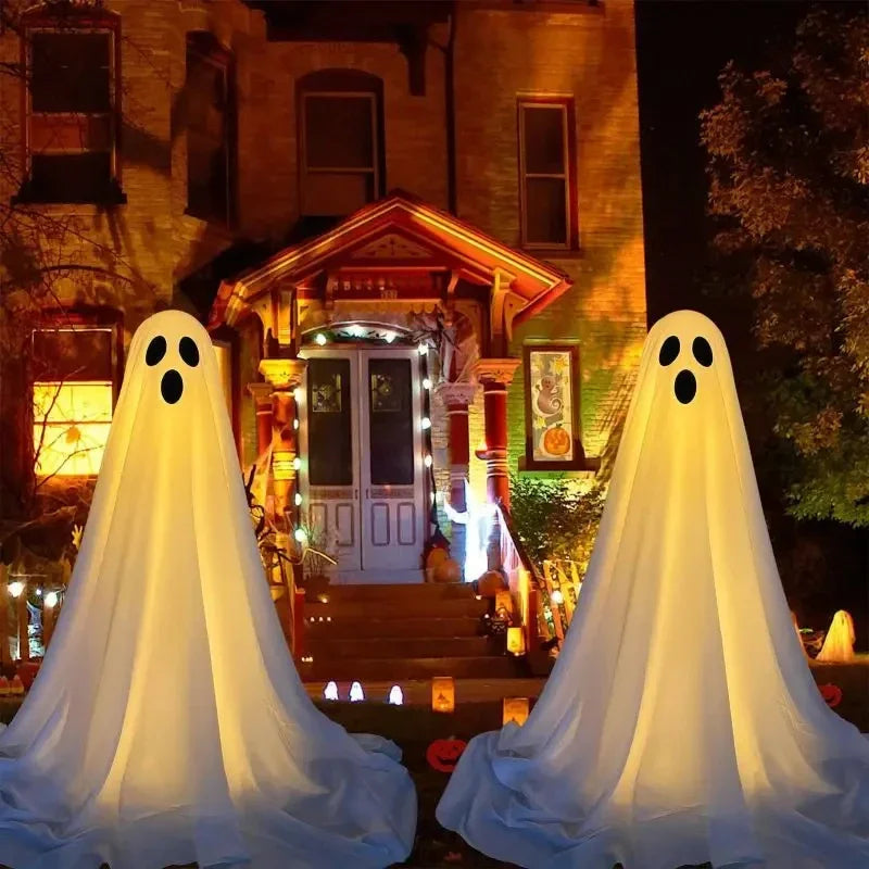 Halloween Ghost Spooky Decor Battery Light Home Ghost Front Porch Yard Courtyard Standing Halloween Horror Decoration
