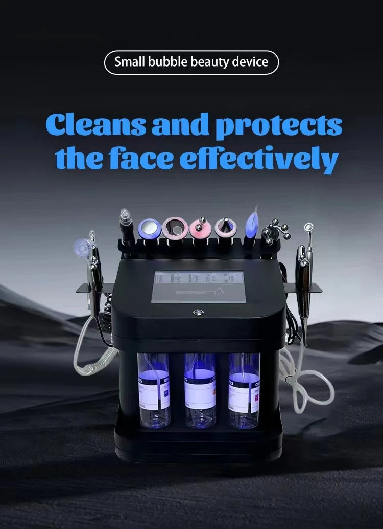 Korean New Benchtop Black Pearl 10-in-1 Multi-Functional Skin Management Integrated Instrument Cleaning Micro-Grinding Machine-08