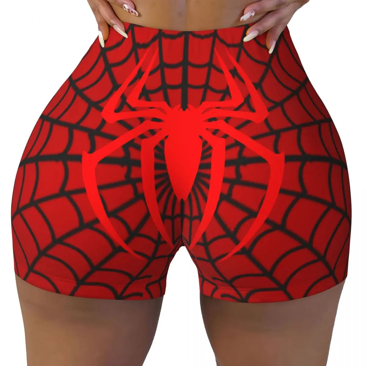 NEW Arrivals Sexy Hot Women Spiderman Summer Outdoor Beach Party  Workout Running Hiking Yoga Shorts Gym Athletic Biker Cycling Shorts Girls Fashion Apparel Accessories