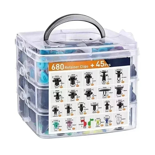 1240 PCS Car Fastener Clips Set Mixed Car Bumper Door Trim Panel Auto Bumper Rivet Retainer Push Engine Cover Fender Clip