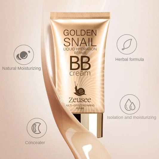 NEW Arrivals Golden Snail BB Cream Liquid Foundation Long-Lasting Oil Control Acne Base Cream Makeup Moisturizing Matte Before Milk Isolation Genuine Women Female Cosmetics Supplies