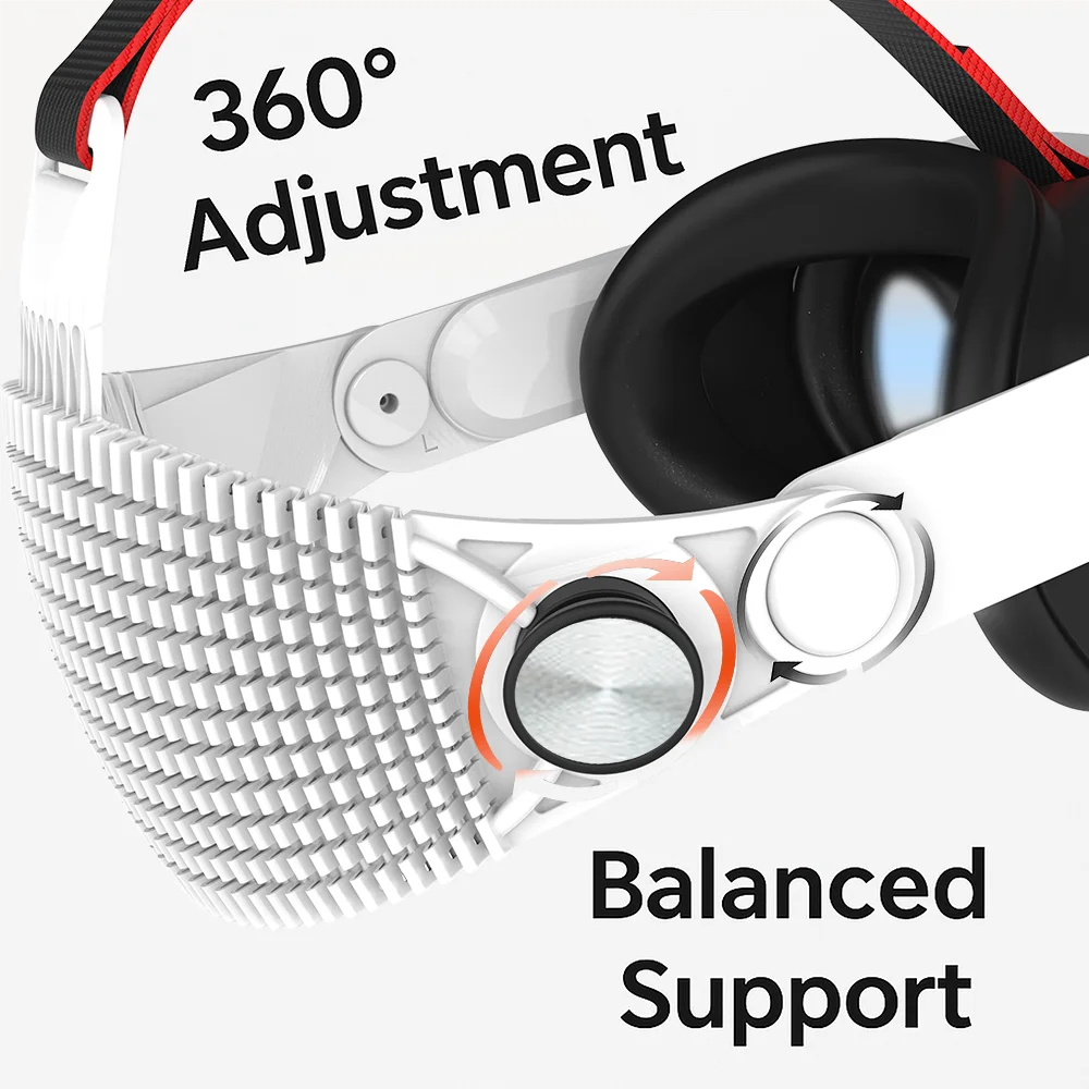 META Quest Head Strap for Quest 3S/3 VR Light Adjustable Comfortable Soft Wear Gaming Movies Headset Elite Strap For Meta Quest 3S/Quest 3 VR Electronic Accessories