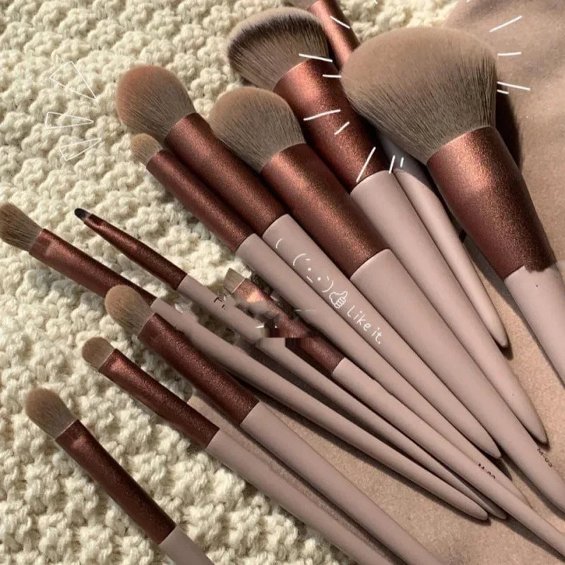 Professional Make-Up Brushes 13 PCS Set 4 Colors Eye Shadow Foundation Women Cosmetic Powder Blush Blending Beauty Make Up Tool