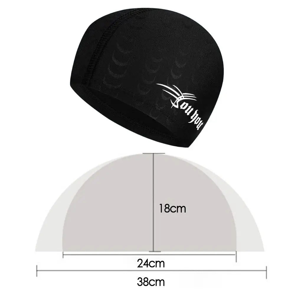 Swimming Caps For Men Women Elastic Nylon Ear Protection Long Hair Swimming Pool Hat Ultrathin Bathing Caps