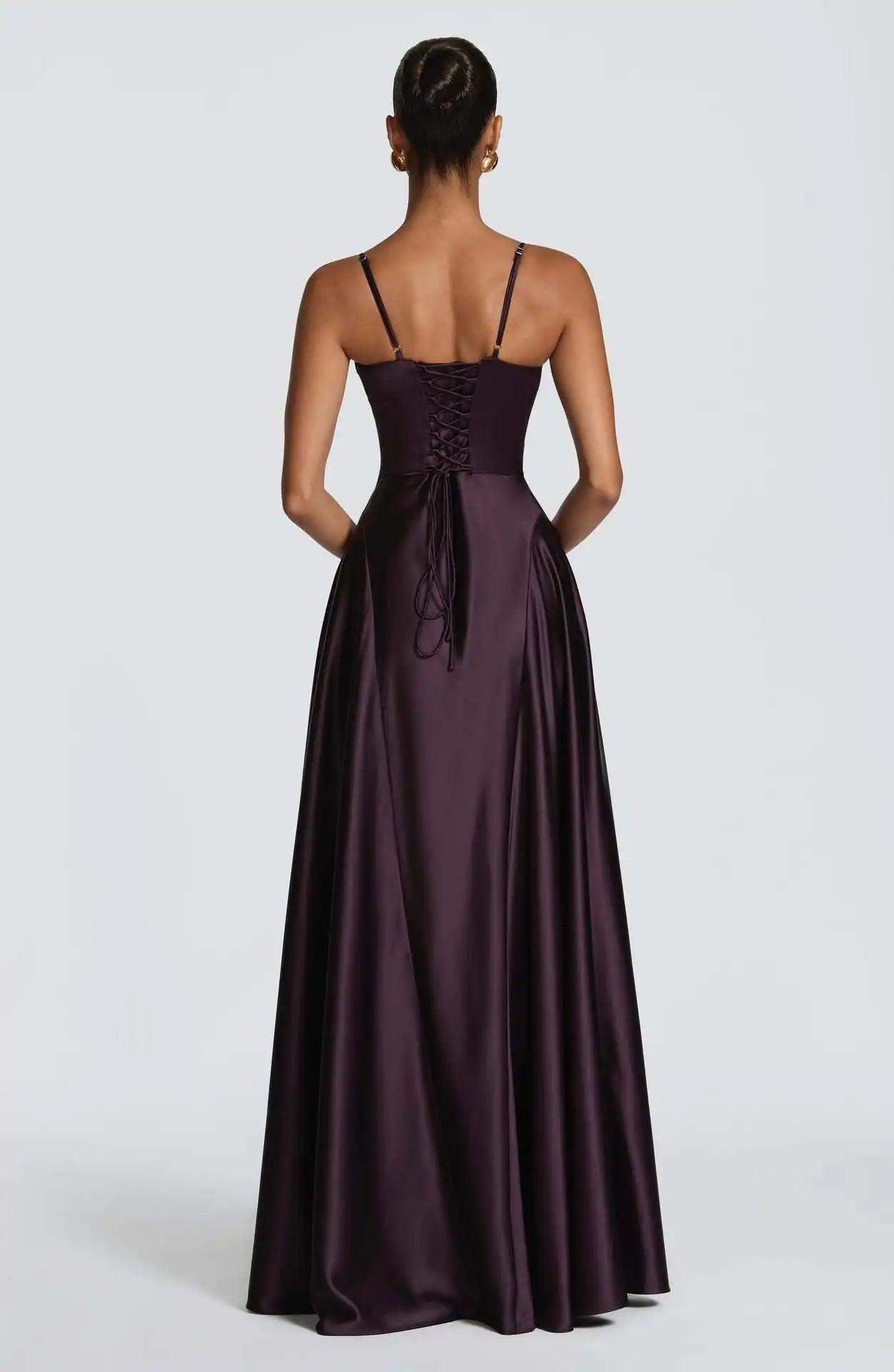7 Types Mini and Maxi Satin Dress Elegant Satin Bustier Maxi Dress Women Yellow Spaghetti Strap V Neck A-Line Dresses Summer Lady Evening Formal Gowns.