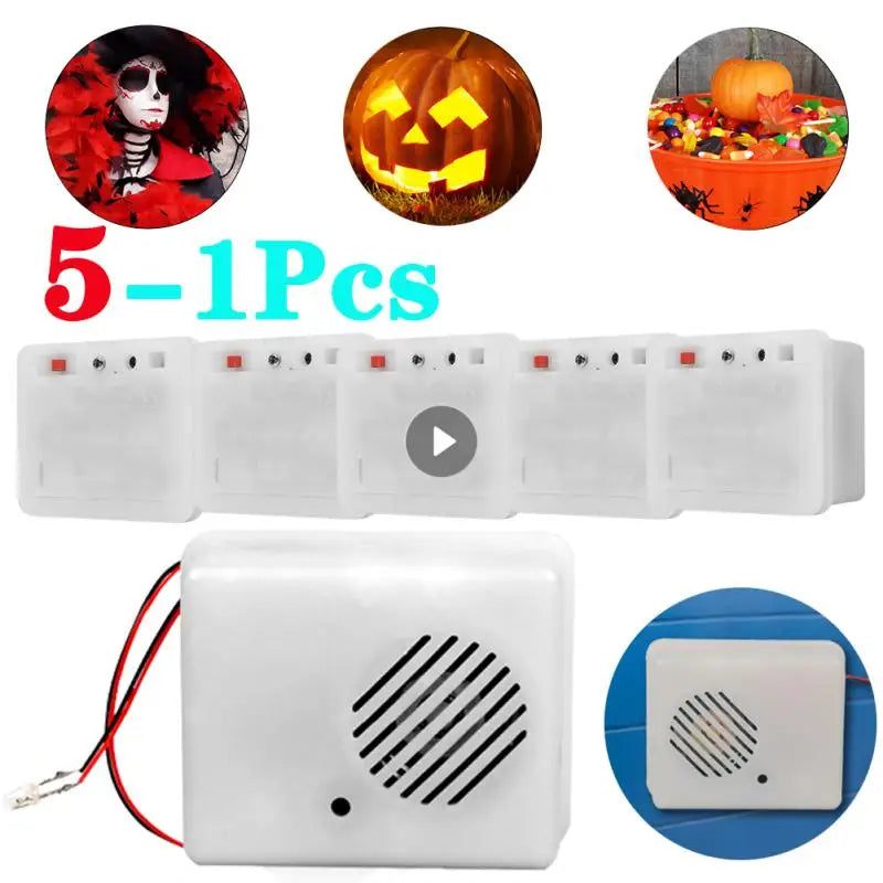 Halloween Sound Sensor Voice-Activated Scary Props Halloween Decoration Sound Sensor Scream Speaker Haunted House Horror Props