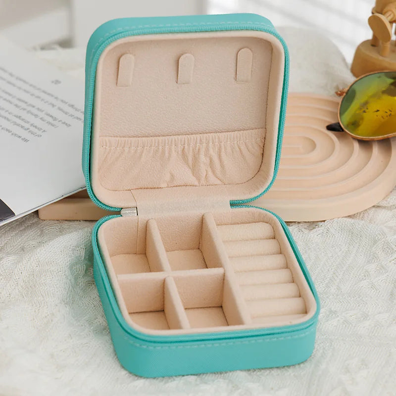 NEW Arrivals 10 Colors Double-Layer Leather Luxury Jewelry Box Gold Ring Box Jewelry Boxes and Packaging Necklace Earring Jewelry Storage Organizer and Makeup Case