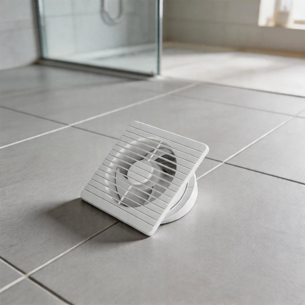 4 Inch Exhaust Fan for Bathroom and Kitchen Use with Compatibility for 10cm and 11cm Round Vent Holes Window Mounting Enabled