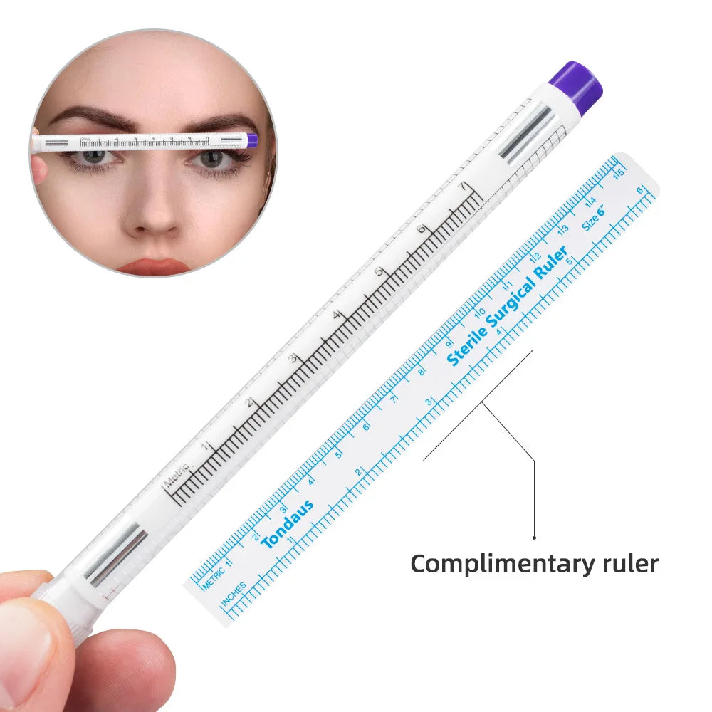 Tattoo Sterile Embroidery Marking Pen Surgical Eyebrow Mark Pen Waterproof White Floating Lip Line Positioning Pencil