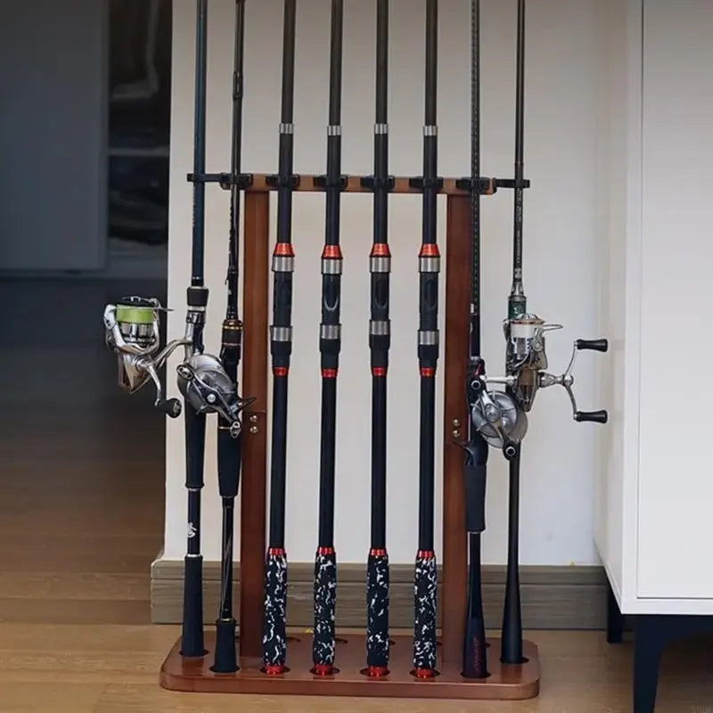 8-14 Bit Vertical Fishing Rod Storage Holder Fishing Gear Equipment Organizers Fishing Rod Rack Floor Stand Fishing Rod Rack Home Garage