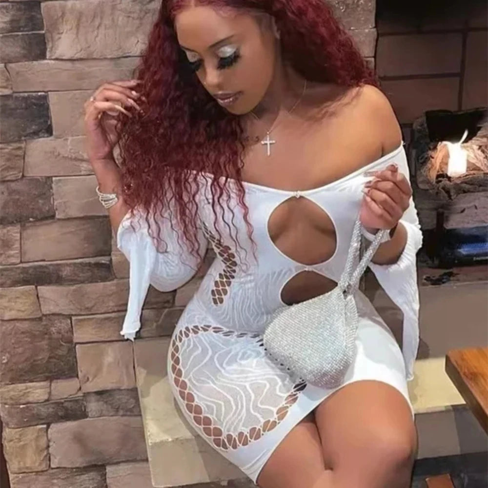 NEW Arrivals S-2XL UK Flexible Size 4 Colors High Quality Mesh Sex Set Women's Hot Sexy Fishing Net Bodycon Mini/Maxi Dress Erotic See Through Hollow Mini Skirt Sexy Night Club Outfits