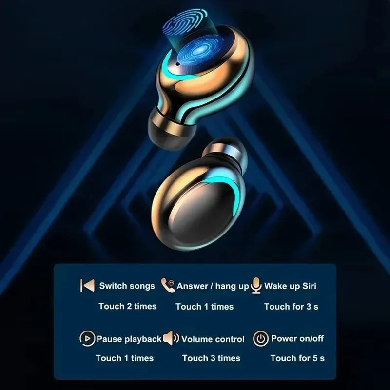 F9 Sport Wireless Earphones Bluetooth Stereo Headphones Noise Reduction Waterproof Earbuds with Microphone