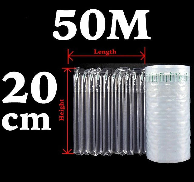 NEW Arrivals 30M-50M Inflatable Air Buffer Plastic Packaging Bump Filling Air Column Protective Bubble Bag Anti-Pressure Shock Express Mail Pocket Roll with Pump