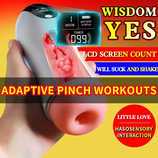 Adult Men's Suction Simulation Channel Masturbator Vagina Oral Vacuum Suction Masturbation Toy Penis Aircraft Cup Male Adult Sex Toy