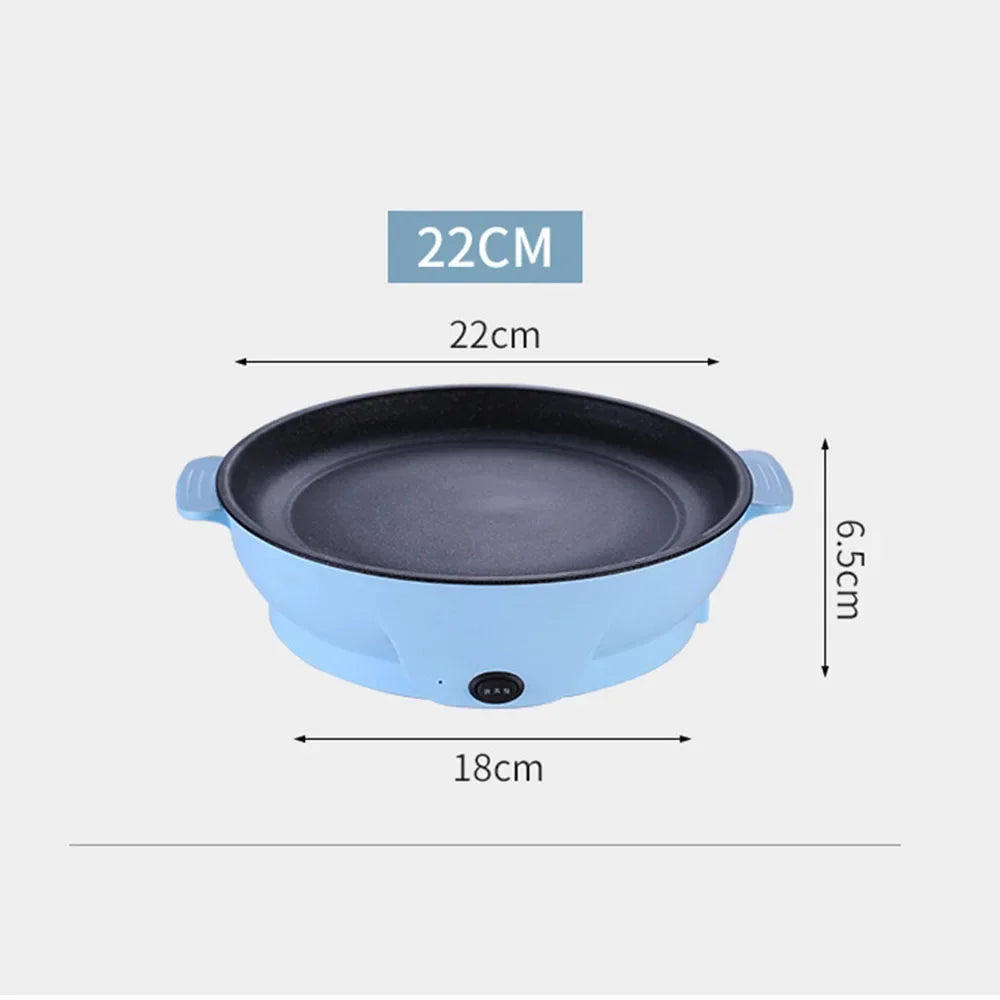 220V Multifunction Electric Frying Pan Skillet Non-Sticky Grill Fry Baking Roast Pan Cooker Steak Barbeque Cooking Kitchen Tool