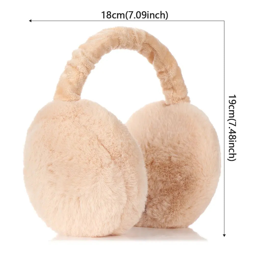 Fashion Autumn Winter Earmuffs Women Men Ear Warmer Plush Solid Color Adjustable Foldable Ear Muffs Earflap Earmuffs