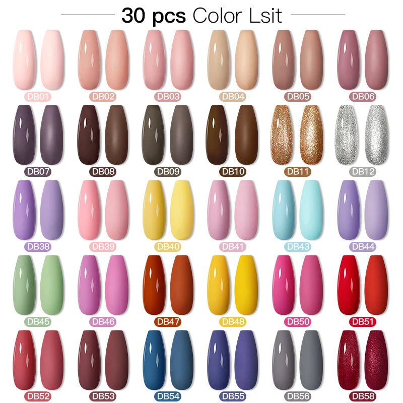 NEW Arrivals 24/40.120PCS Set Colors Gel Nail Polish Set Semi Permanent Hybrid Gel Varnish Set Base Top Coat Soak Off UV LED Nail Gel Kits Manicure Pedicure Accessories Nail Care Tools Sets Cosmetic Supplies