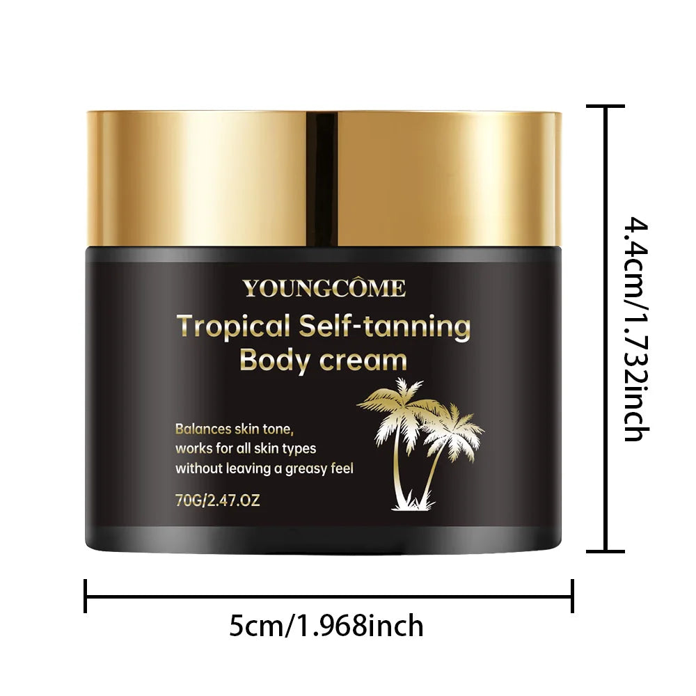 NEW ﻿ Body Tanning Cream Self Tanner Booster Brown Sun Bronzer Repair Nourishing Skin Coloring Sunless Lotion Sun Protection Cream Women Skin Care Supplies Korean Products