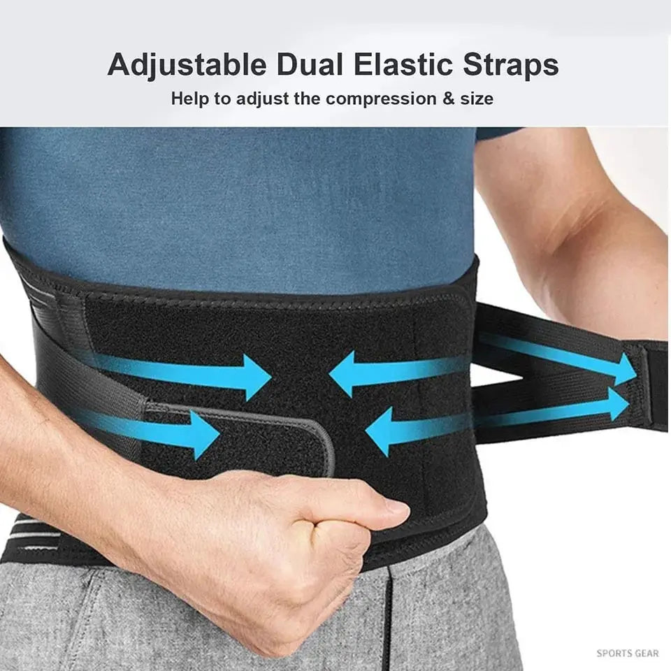 Lower Back Brace with 6 Stays Anti-skid Orthopedic Lumbar Support Breathable Waist Support Belt for Gym Pain Relief