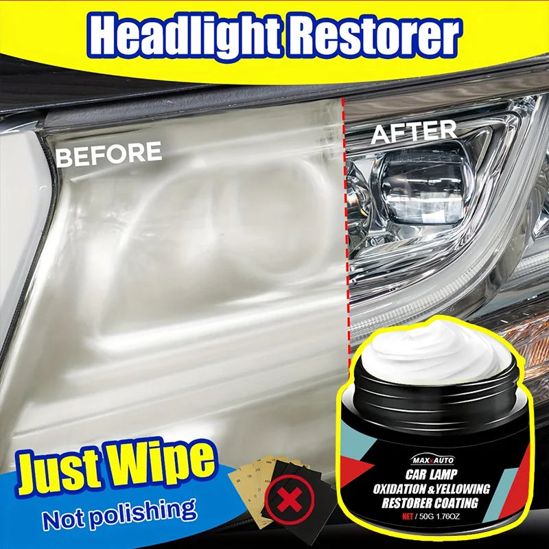 100gr Car Headlight Restoration Polishing Kit - Scratch Remover & Oxidation Cleaner Repair Paste for Headlamp Assembly Car Accessories