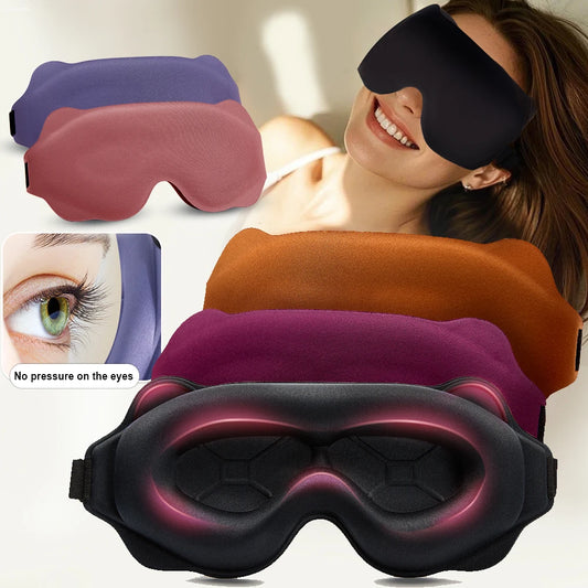NEW 3D Sleep Mask 5 Colors for Eyes Soft Sleeping Eye Mask Travel Airplane Hotels Eyeshade Night Breathable Sleeping Aid Mask Eye Shade