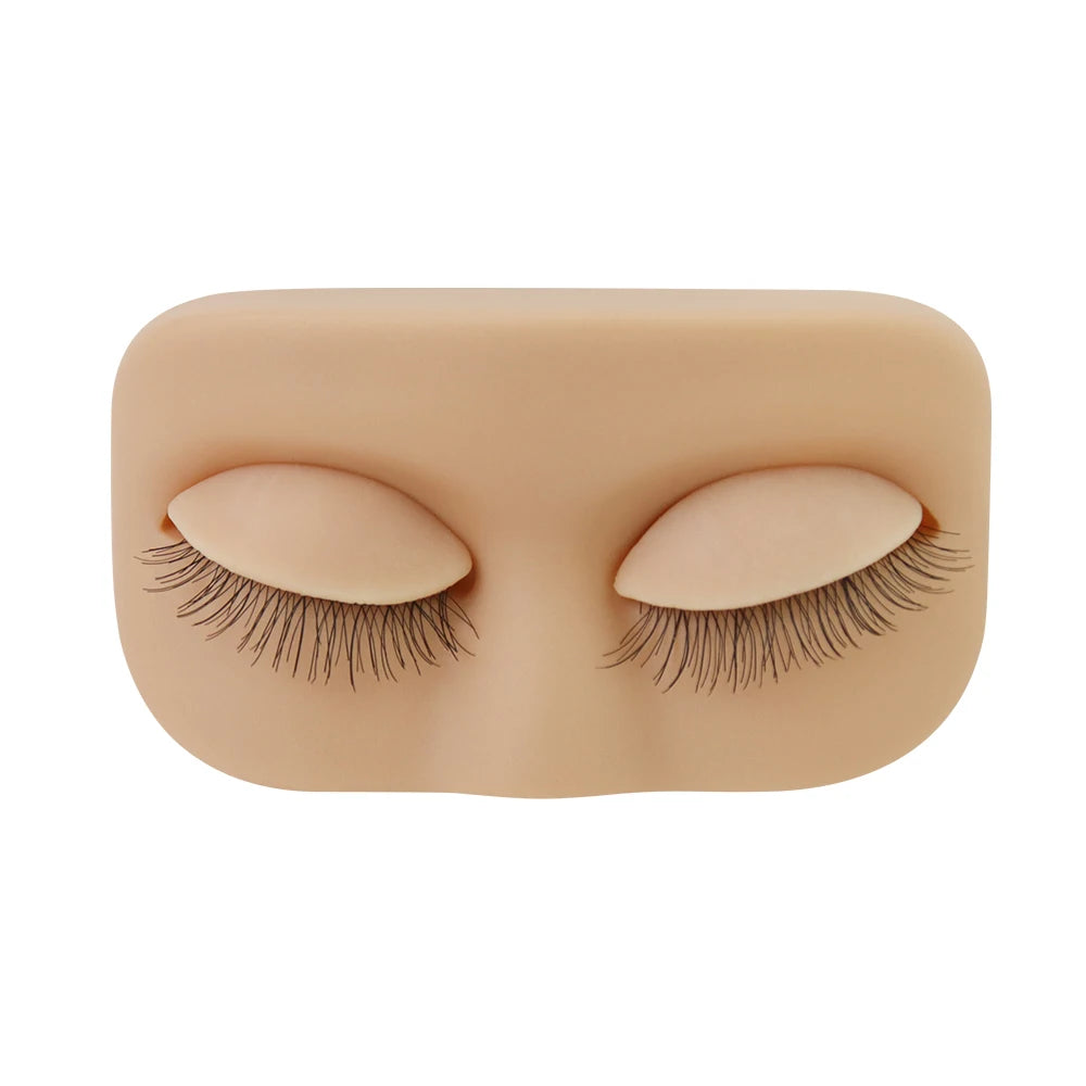 NEW 6 Colors Eyelash Portable Head Make-Up Training Mannequin With Removable Replacement Eyelids Practice Eyelash Mini Flat Model Head Cosmetic Accessories
