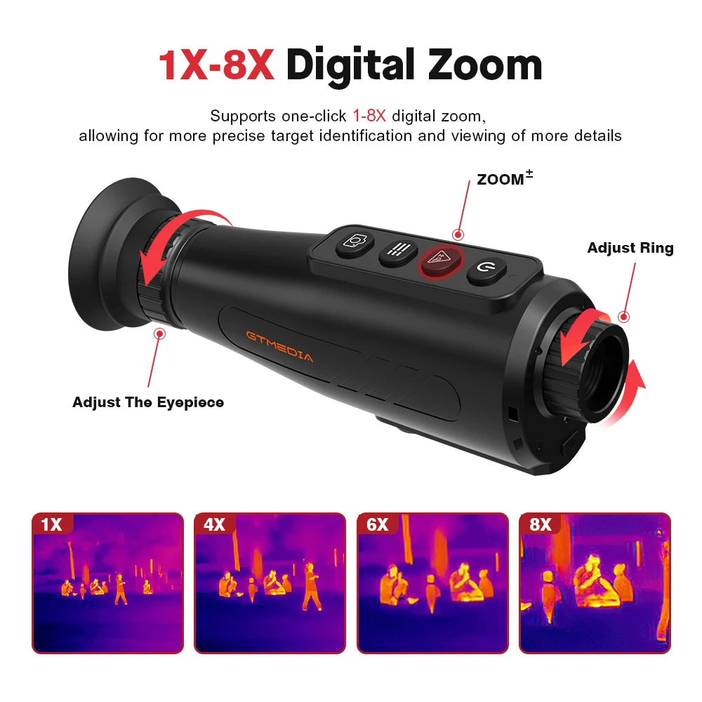 NEW HOT SALE!!!! Professional Military Thermal Imaging Monocular AI Super-Resolution384*288Thermal Outdoor Hunting Hiking Camera Multiple Scenes Handheld IR Night Vision Goggles Accessories Electronic Products