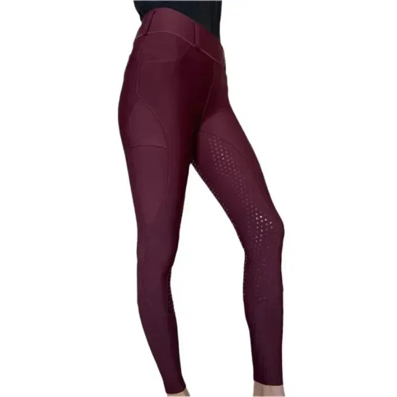 S-XL Size 7 Colors Full Seat Silicone Equestrian Breeches Anti-Pilling Horse Riding Tights Women  Riding Pant Equestrian Clothes