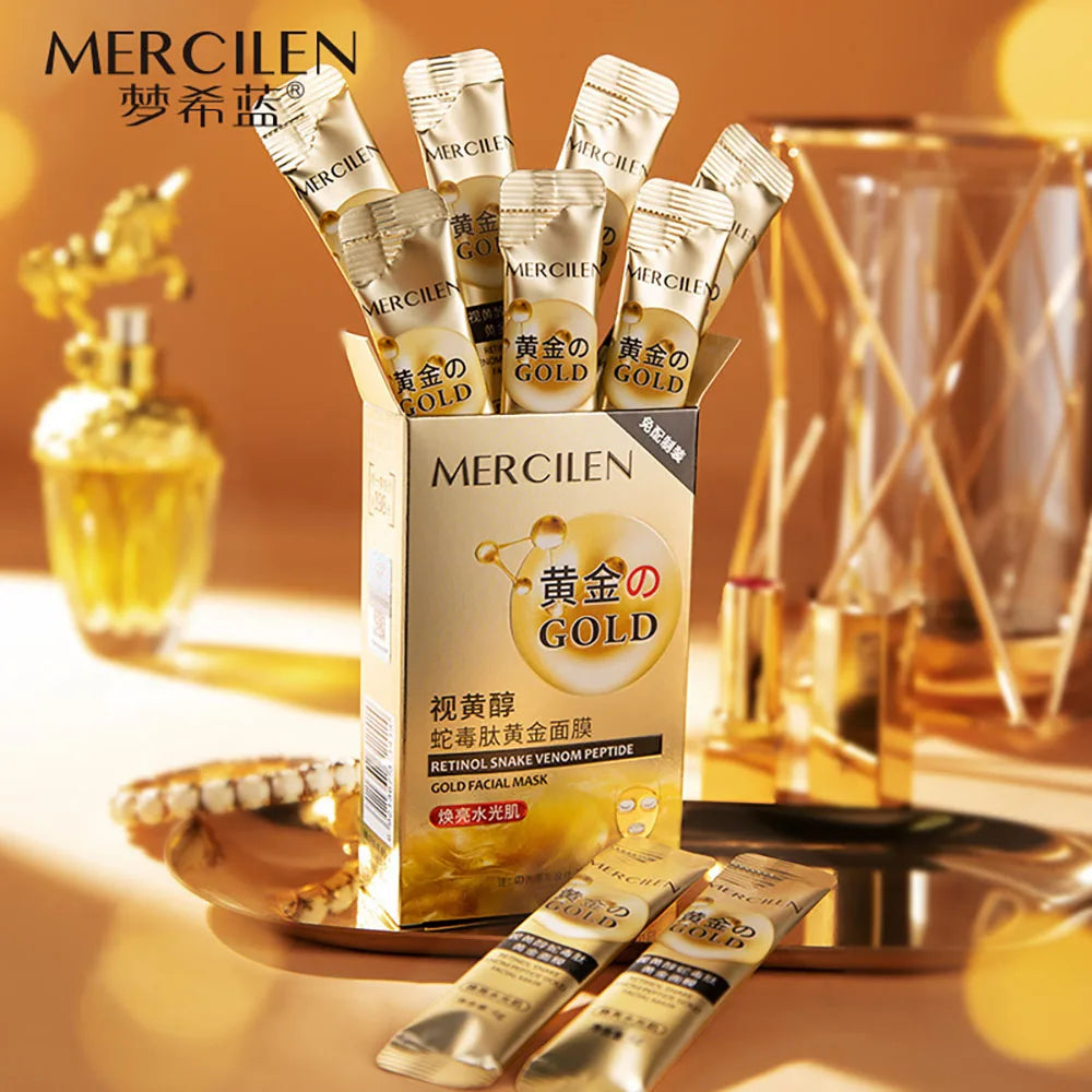 15 Colors Retinol Australian Snake Venom Peptide Gold Whitening Masks Oil Control Brighten Skin Moisturizing Face Mask Korean Skincare Products