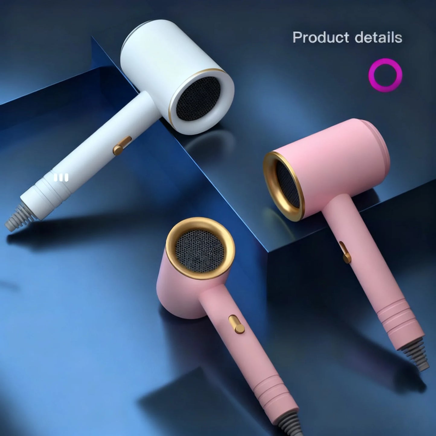 Home Use High Power Hair Dryer with Cold And Hot Air Blue Light Negative Ion Student Dormitory Hair Blower No Damage to Hair