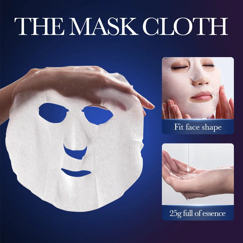 10 PCS Set Korean Collagen Anti Wrinkles Face Mask Moisturizing Anti-Aging Whitening Facial Masks Sheet Mask Korean Skin Care Cosmetics