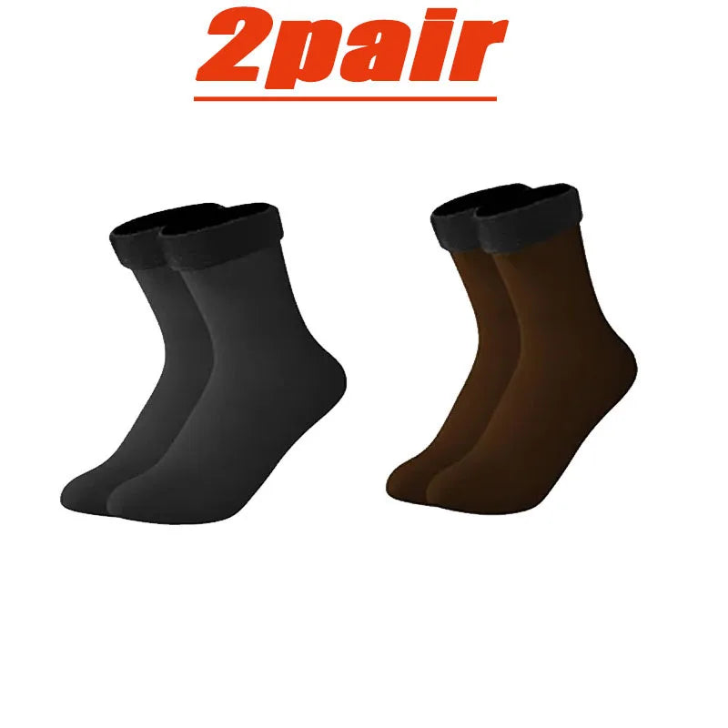 4 Pairs Set Winter Warm Thermal Socks Soft Thicken Plush Socks Solid Color Velvet Wool Snow Boots Floor Socking Outdoor Skiing Snowboard Mountain Hiking Climbing Cycling Socks Sets