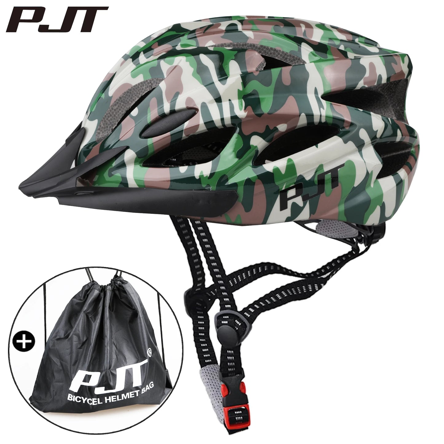 5 Colors PMT Cycling Helmet + Bag Set Comfort Lining Lightweight Hollow Riding Safety Cap Head Protection Bicycle MTB Helmets Men Women Bike Helmet