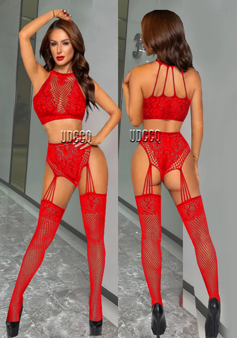 Babydoll Apparel Catsuit Underwear Chemises Teddies Garters Costume Sleepwear Garters Sexy Dress Plus Size Suspenders Red