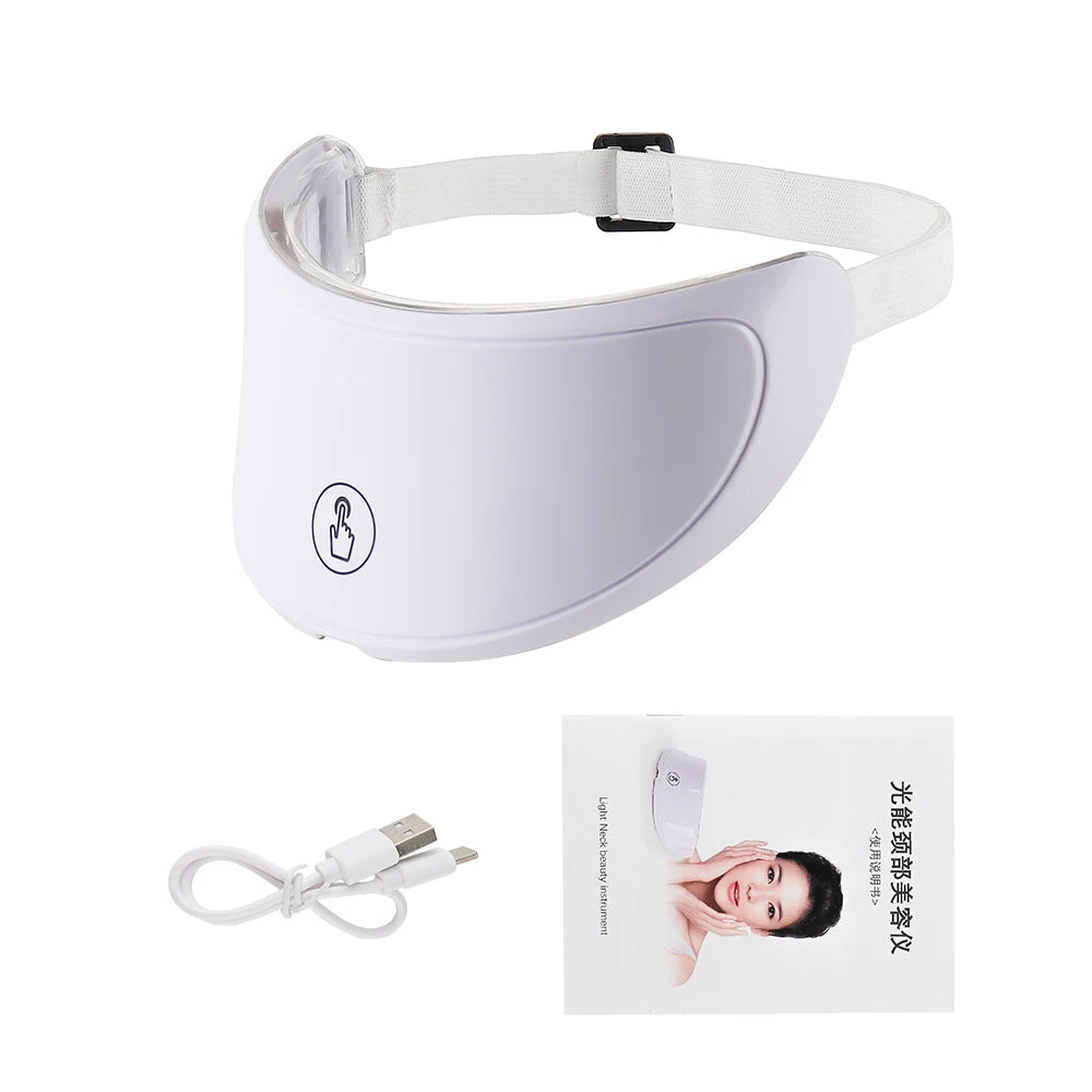 Neck Led Mask Anti-Aging Mask Skin Tightening Lifting Neck Beauty Device Brighten Skin Rejuvenation Improve Neck Muscle Sagging Women Skin Care Accessories Beauty Salon Supplies