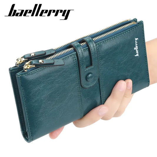 Women Wallets Fashion Long PU Leather Top Quality Card Holder Classic Female Purse  Zipper Brand Wallet For Women