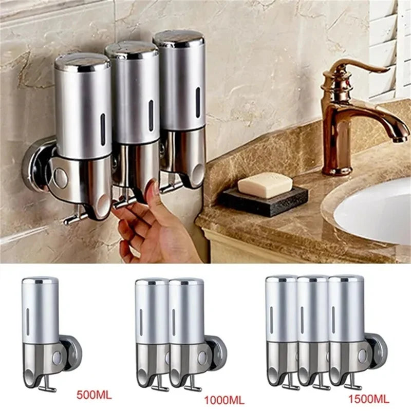 Bathroom Liquid Soap Dispenser Hand Sanitizer Holder Wall Mount Soap Shampoo Gel Shower Liquid Container For Bathroom Accessories