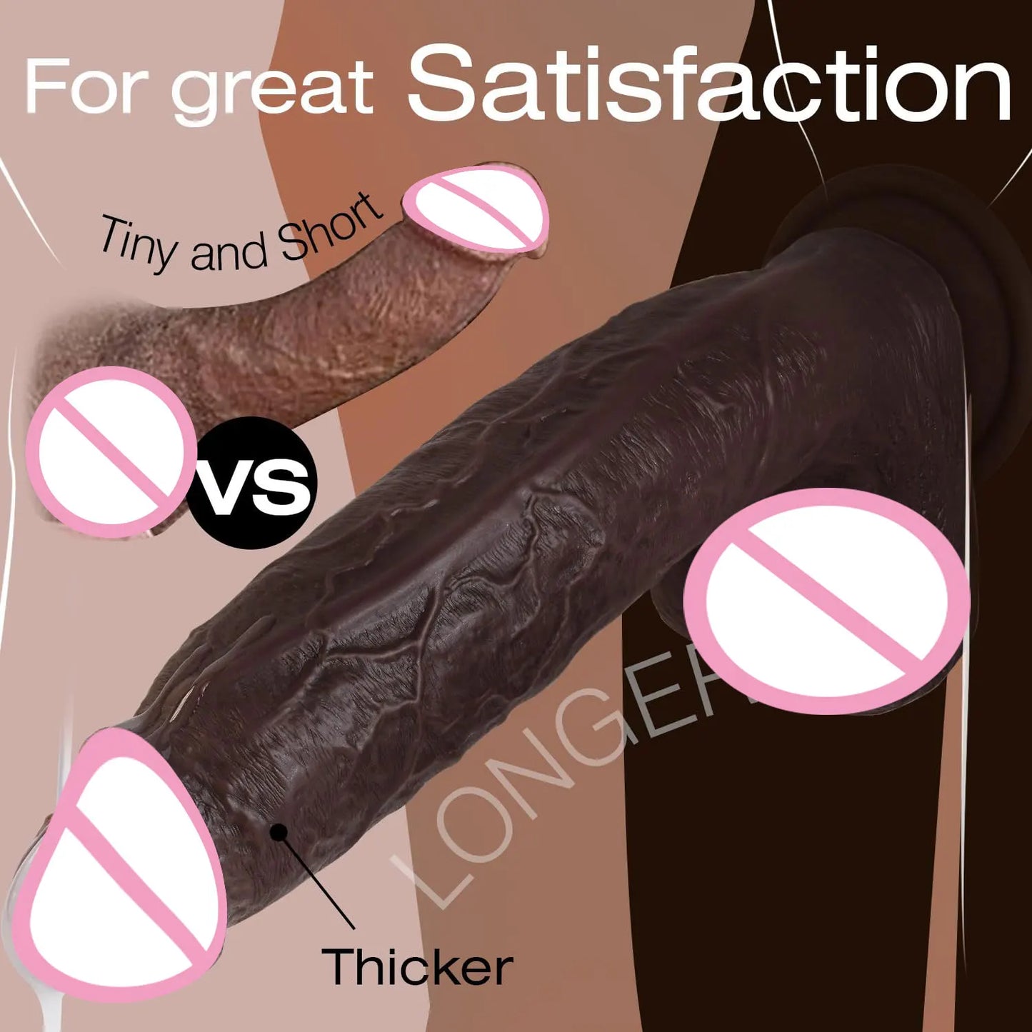 NEW Arrivals 27cm Super Long Realistic Black Dildo with Suction Cup Silicone Penis Anal Dildos Adults Sex Toys for Women Man Strap On Dick Vagina Stimulator