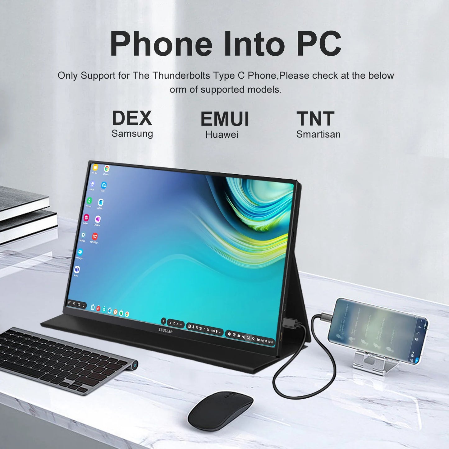 16" Portable Monitor 100%sRGB 1200P IPS Screen Travel Gaming Computer Display for Steam Deck Laptop Switch PS4 PS5 Xbox