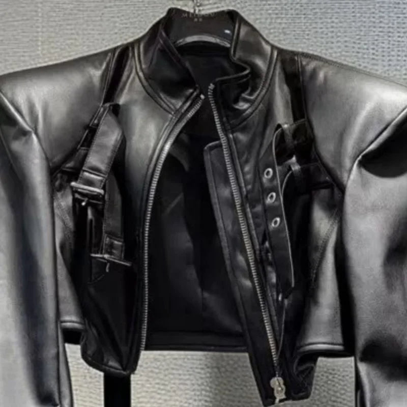 NEW Arrivals Y2K PU Leather Autumn Winter Jackets for Women Streetwear Solid Moto Bilker Style Chaquetas Ins Fashion Short Ropa De Mujer Girls Fashion Clothing Supplies