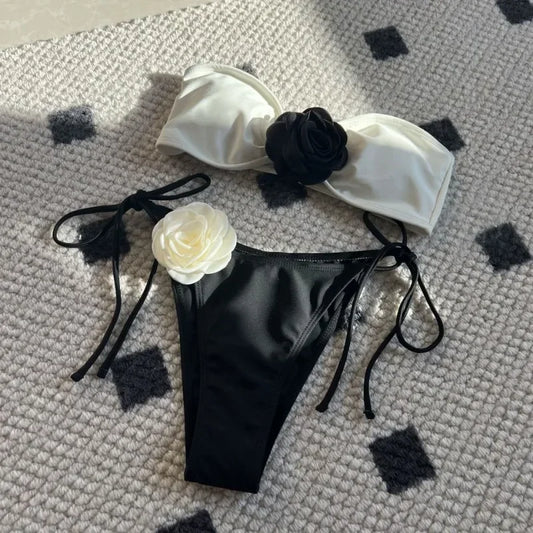 2 PCS Set 4 Colors New Sexy Bikinis Swimsuits Women Swimwear Push Up Female Beach Swimming Wear Bathing Suits Brazilian Bikini Set Pool Bathing Summer Beachwear Apparel Suit