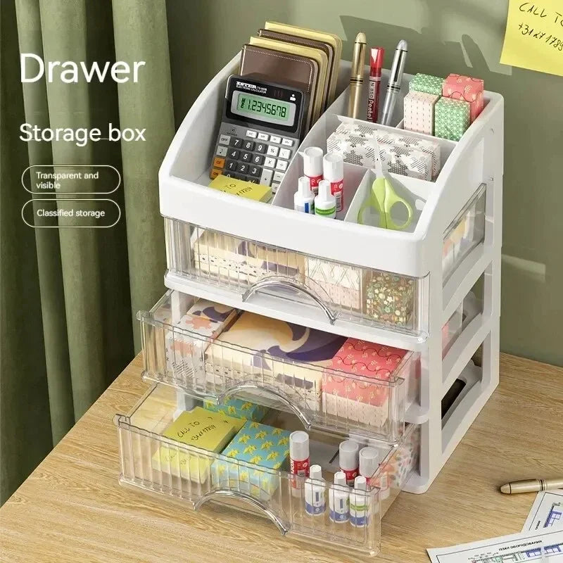 NEW Arrivals 2-3-4 Layers Large Capacity Transparent Make-Up Storage Box Multi-Layer Multi-Functional Desktop Organizer, Drawer Jewelry Makeup Storage Box Women Cosmetic Supplies