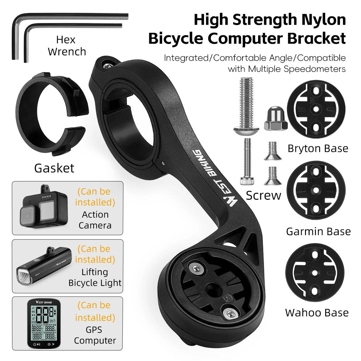 NEW Cycling Computer Holder For Garmin/Bryton/Wahoo Speedometer Bike Lights & Camera Mount MTB Road Bicycle Accessories