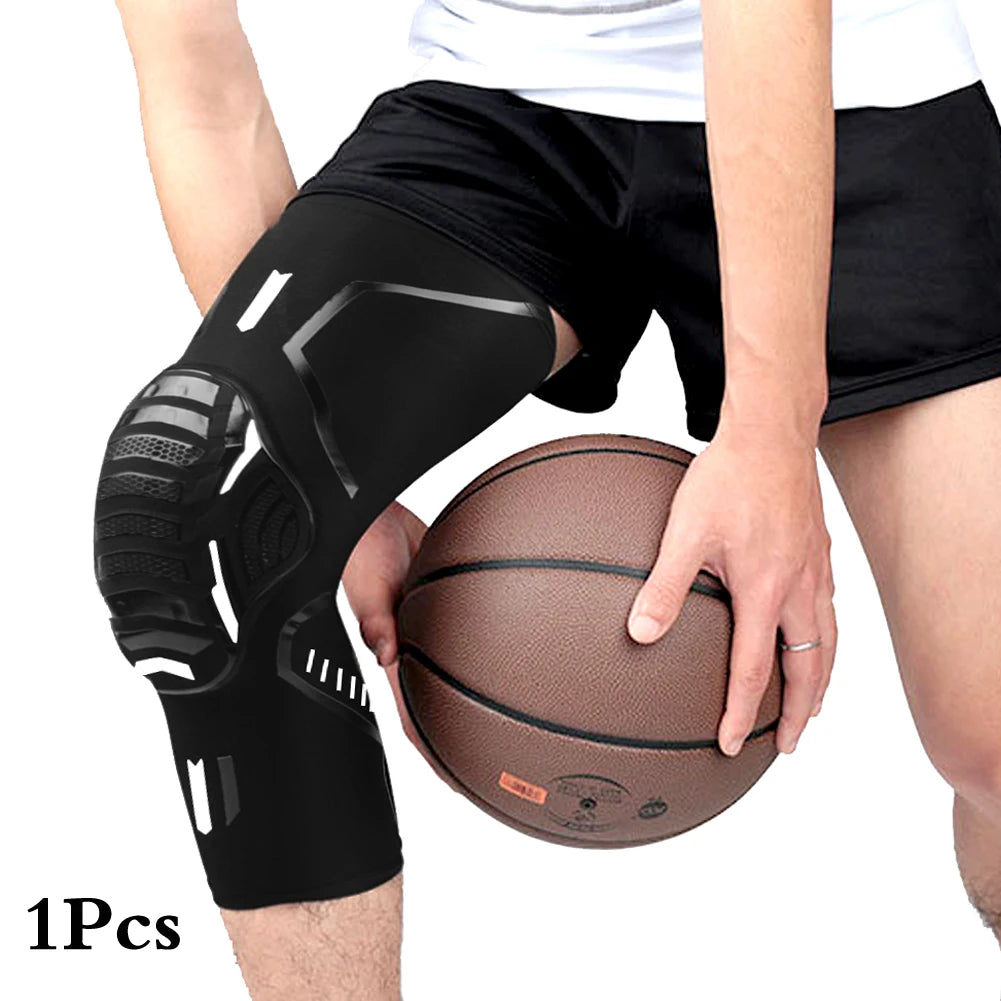 S-2XL Plus Size 1Pc Knee Brace Compression Knee Support Shockproof Knee Pads Knee Sleeve for Running Arthritis Joint Pain Relief Men Women Sports Apparel Accessories