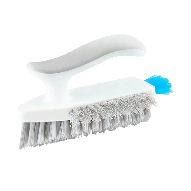 2 PCS Set 4-in-1 Grout Brush with Squeegee Durable Bristles Heavy-Duty Scrub Brushes for Cleaning Tile Grout Kitchen Bathroom Cleaning Tools