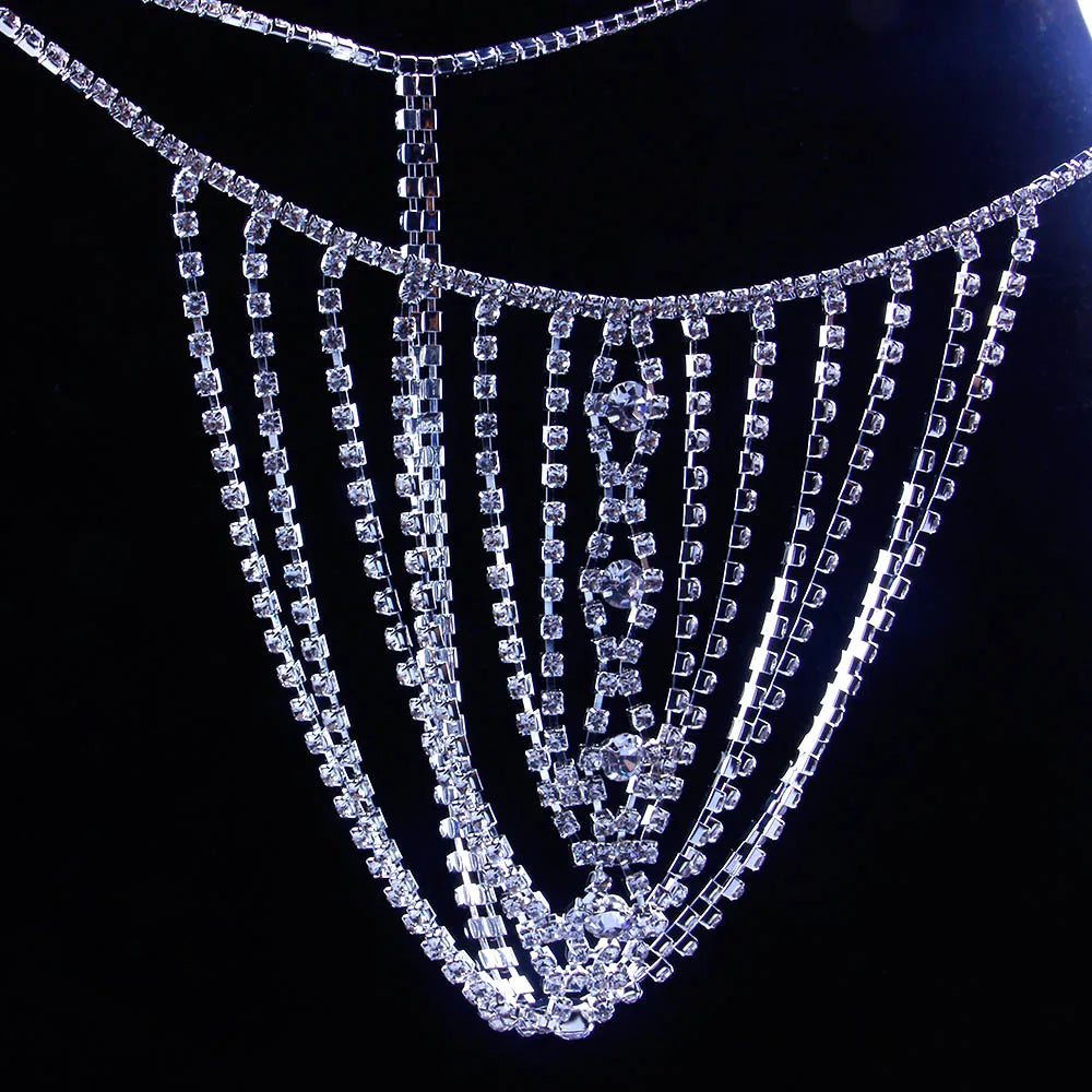 Greek Angel  Eye Thong Crystal Waist Belly Chain Body Jewelry for Women Sexy Rhinestone Briefs Panty Beach Bikini Festival Outfit